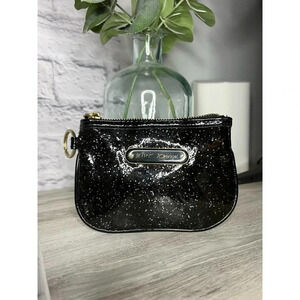 Betsey Johnson black sparkly coin purse.